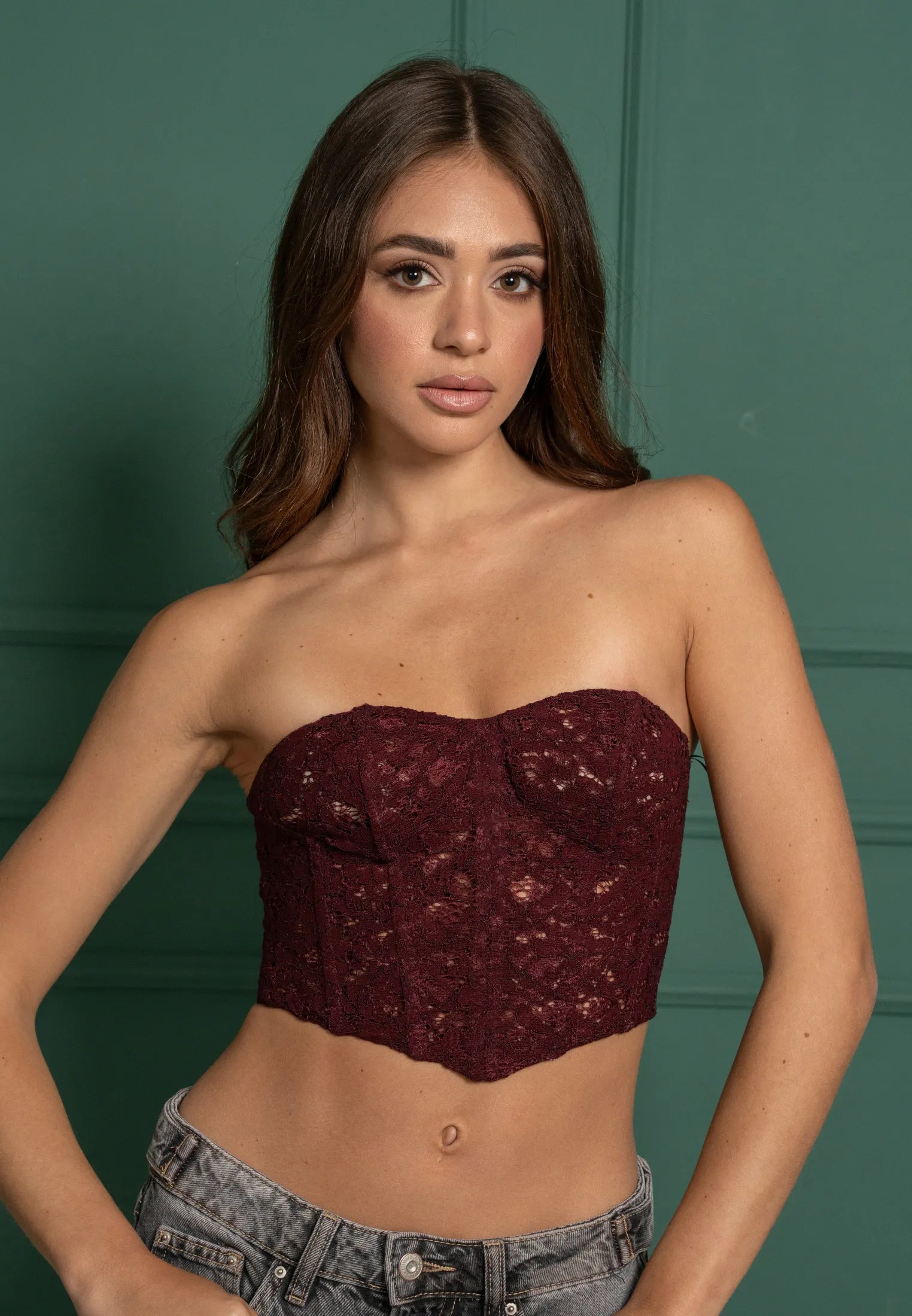 Bustier a corsetto - fronte
