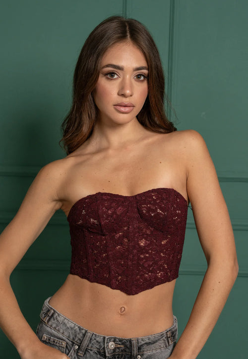 Bustier a corsetto - fronte