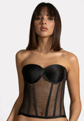 Bustier con stecche a vista - fronte