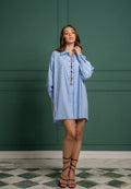 Chemisier oversize stringato - fronte