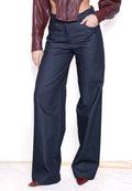 Pantalone wide-leg a vita - bassa