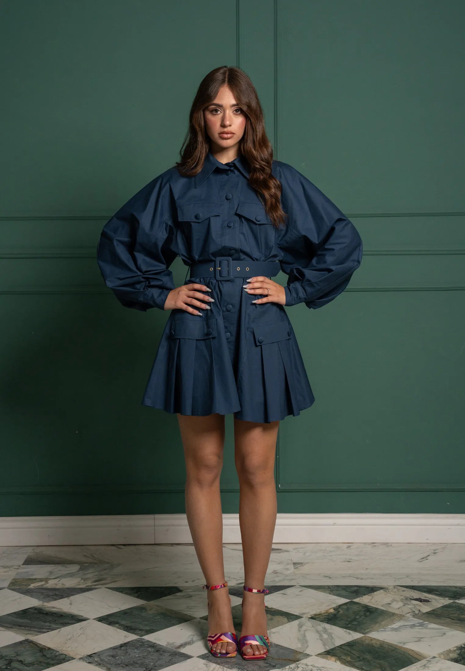 Robe-chemisier couture - fronte